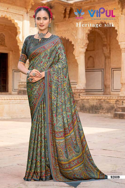 Vipul heritage silk Printed saree manufacturers in Kolkata
